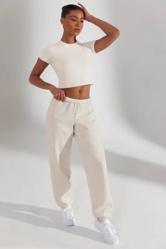 Oversized Joggers in Heather Oat sold by Oh Polly