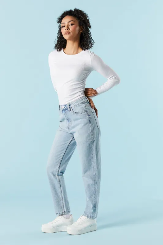 Light Wash Denim Mom Jean sold by Urban Planet