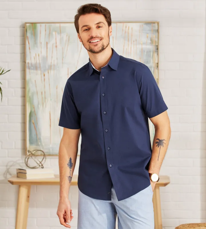 Modern Fit Solid Linen Blend Sport Shirt sold by Tip Top
