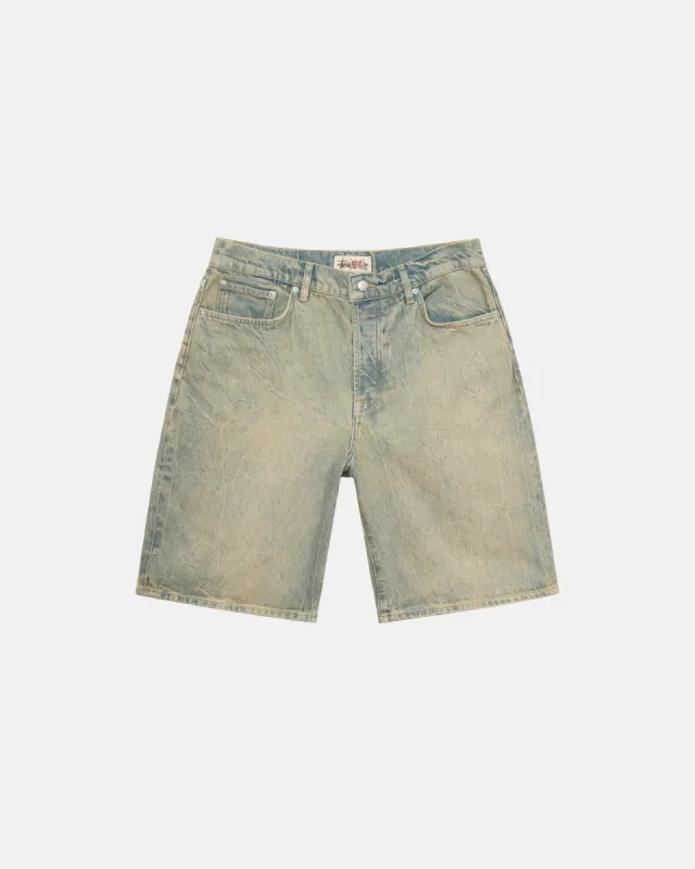 パンツ STUSSY BIG OL' SHORTS SANDWASH DENIM Buy Stussy Sandwash Denim Big Ol' Shorts 'Sand Wash