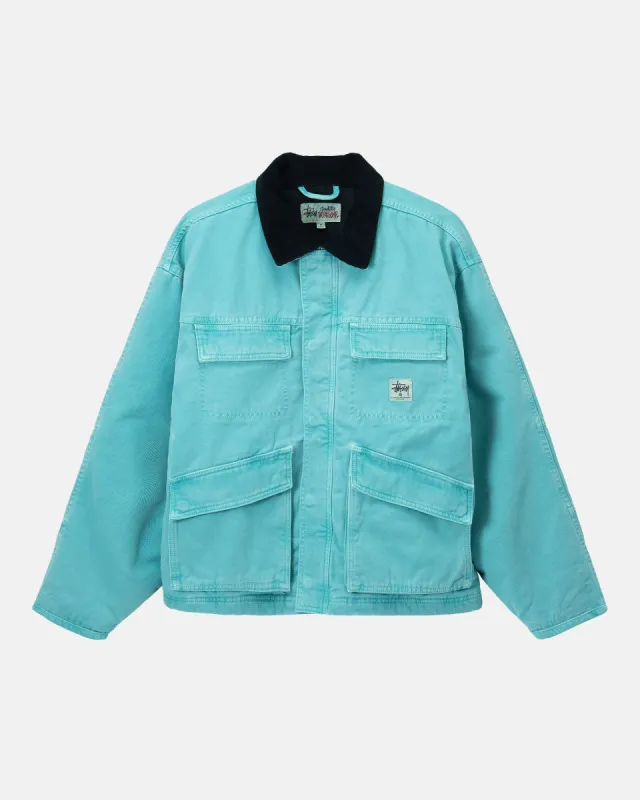 WASHED CANVAS SHOP JACKET sold by Stussy