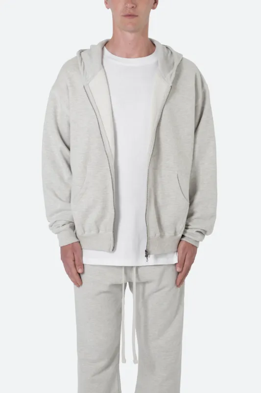 Basic Zip Up Hoodie - Grey sold by MNML