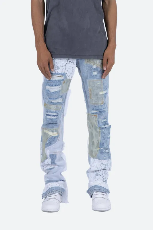 D101 Straight Denim - Blue/White sold by MNML