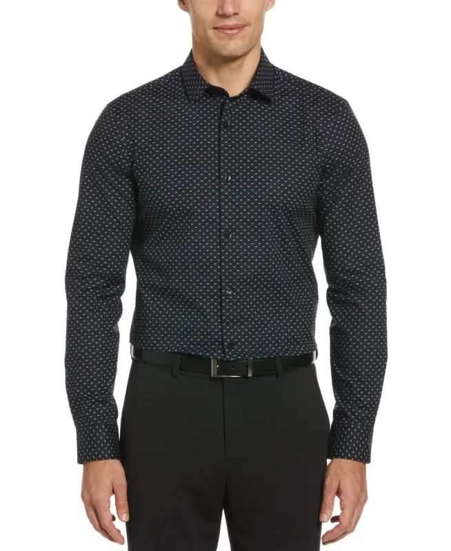 Slim Fit Poplin Fleur Print Dress Shirt sold by Perry Ellis