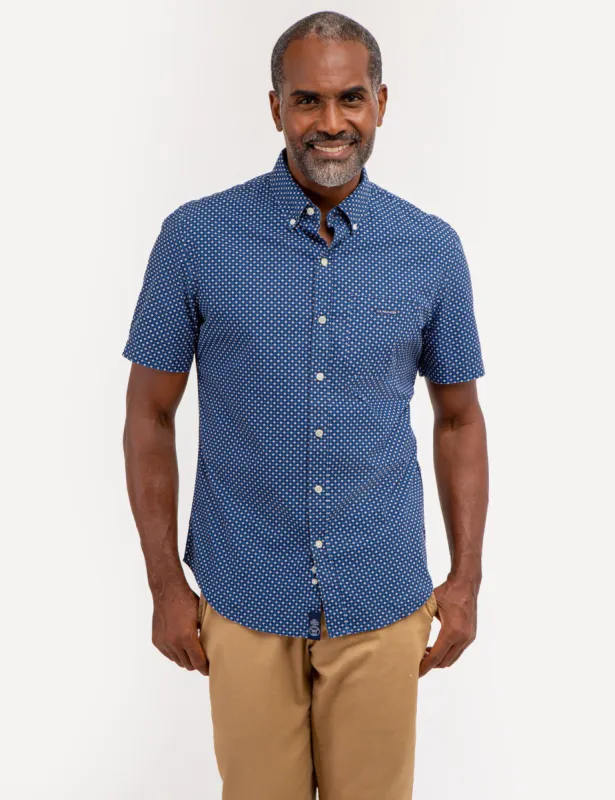DIAMOND PRINT SHORT SLEEVE SHIRT WITH POCKET sold by U.S. Polo Assn.