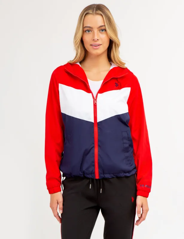 CHEVRON HOODED ZIP FRONT JACKET sold by U.S. Polo Assn.