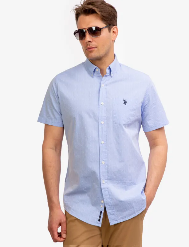YARN DYE DOBBY SHORT SLEEVE SHIRT sold by U.S. Polo Assn.