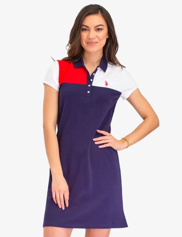 COLORBLOCK POLO DRESS sold by U.S. Polo Assn.