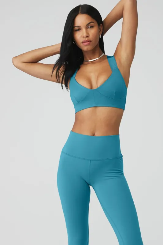 Airbrush Rev It Up Bra - Blue Splash sold by Alo Yoga