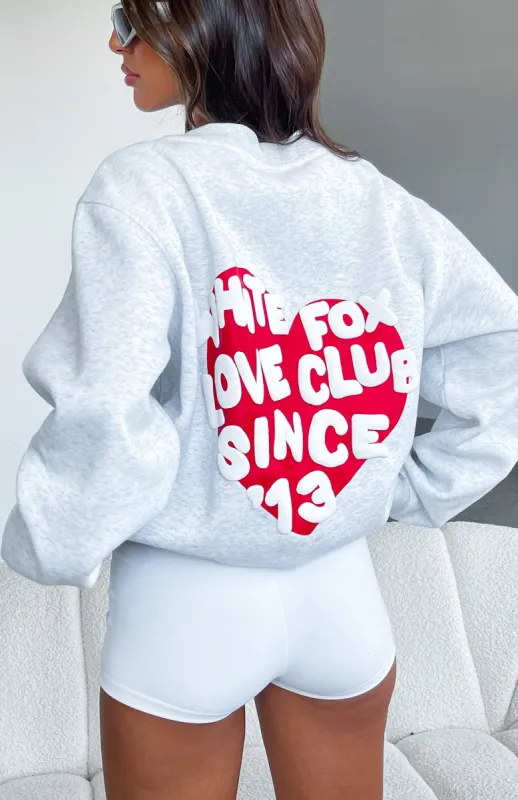 Love Club Oversized Sweater Grey Marle sold by White Fox Boutique