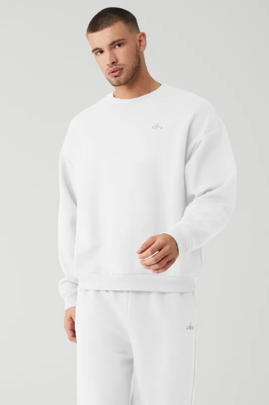 Accolade Crew Neck Pullover - White sold by Alo Yoga