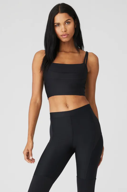Airlift Street Goddess Bra Tank - Black | Parallel