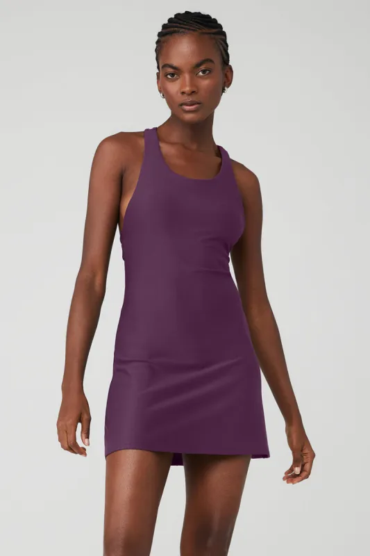 Airlift Fly Dress - Dark Plum sold by Alo Yoga