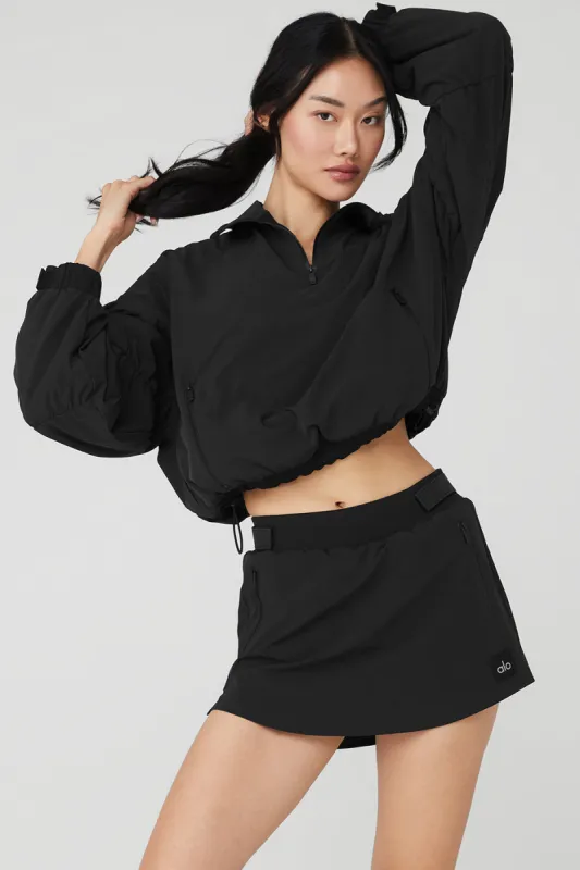 Cropped Elevation Coverup - Black sold by Alo Yoga