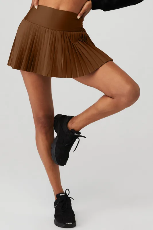 Grand Slam Tennis Skirt - Cinnamon Brown sold by Alo Yoga