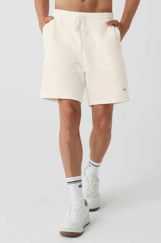 Quilted Stadium Short - Ivory sold by Alo Yoga