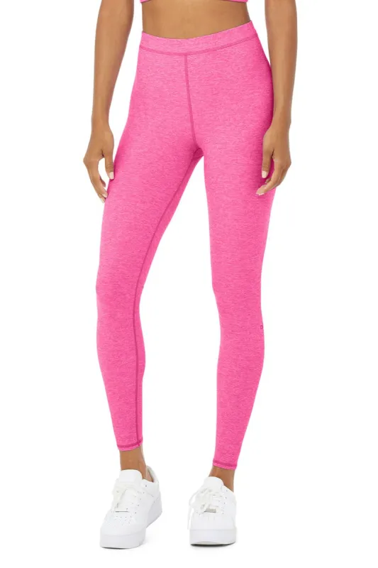 High-Waist Alosoft Flow Legging - Neon Pink Heather | Parallel