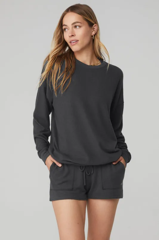Soho Pullover - Anthracite sold by Alo Yoga