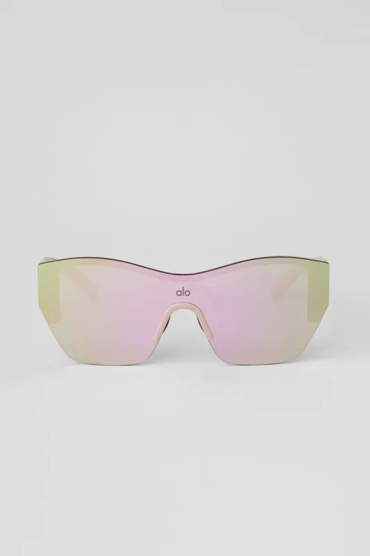 Stunner Sunglasses - Pink Mirror/Pink sold by Alo Yoga