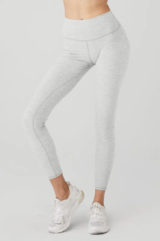 Alosoft High-Waist 7/8 Highlight Legging - Athletic Heather Grey sold by Alo Yoga