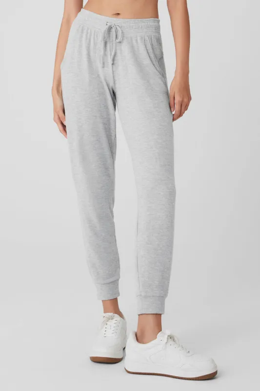Soho Sweatpant - Athletic Heather Grey sold by Alo Yoga