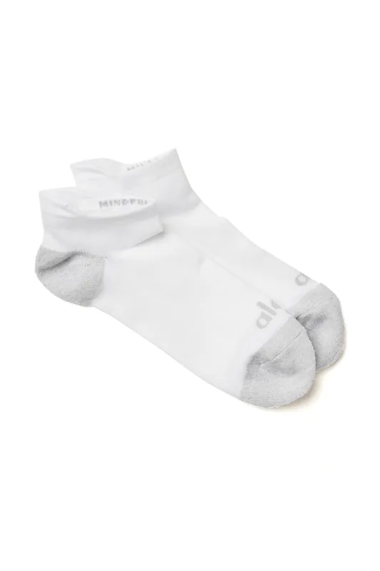 Men's Performance Tab Sock - White/Dove Grey sold by Alo Yoga