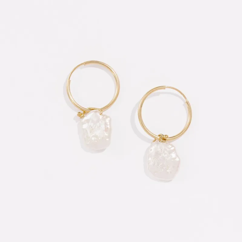 Cassio Drop Hoops sold by Raquel Rosalie