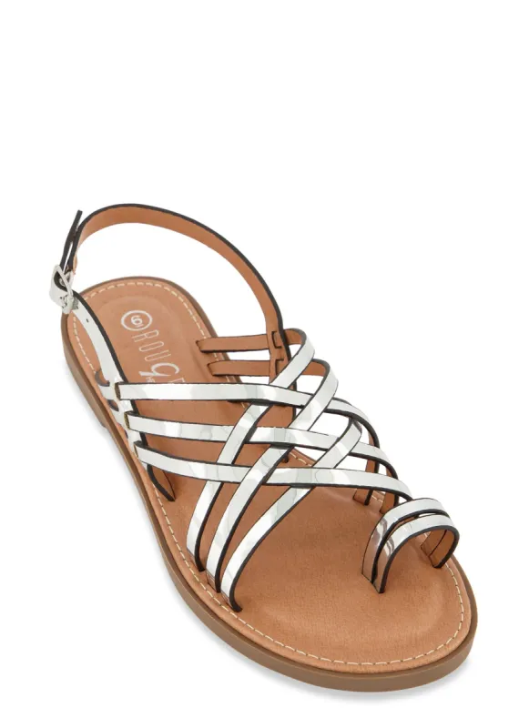 Strappy Toe Loop Sandals sold by Rainbow