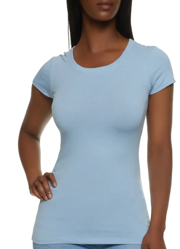 Basic Scoop Neck Tee sold by Rainbow