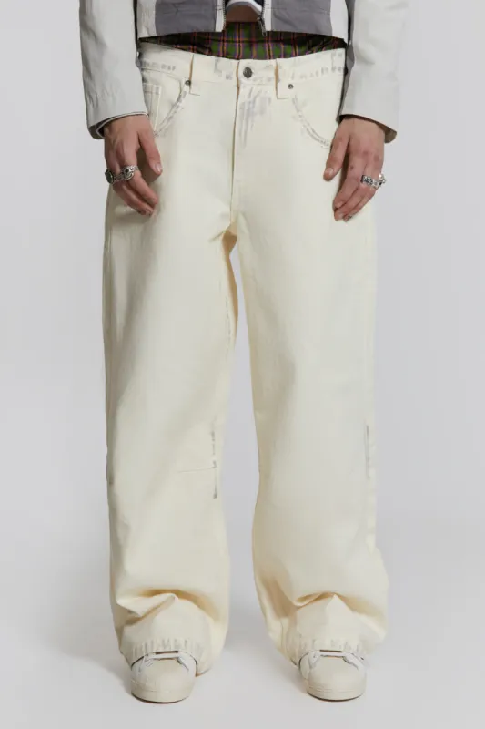 ★LANGER★ dirty cat white jeans Dirty cat white jeans – hyein