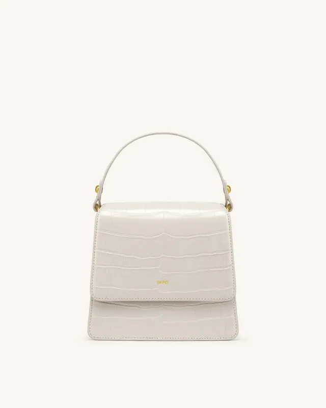 FAE Top Handle Crossbody - Ivory Croc sold by JW PEI