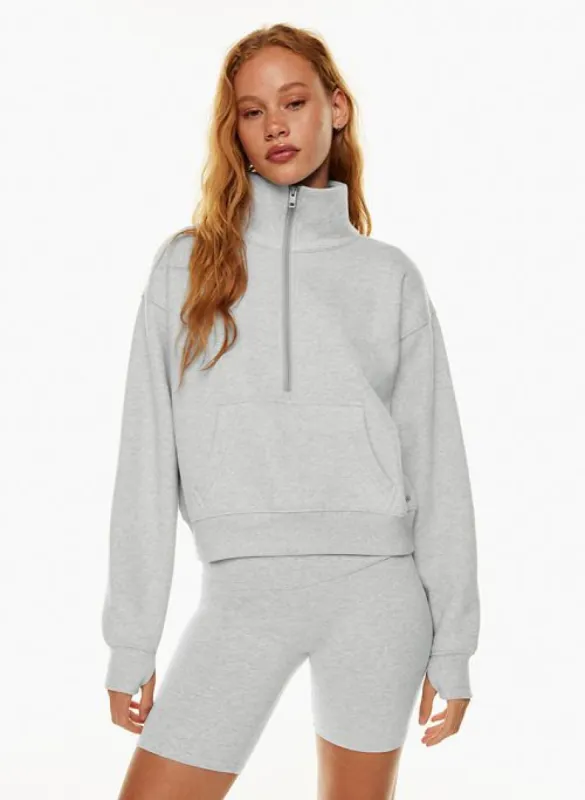 cozy fleece all-day ½ zip sweatshirt sold by Aritzia