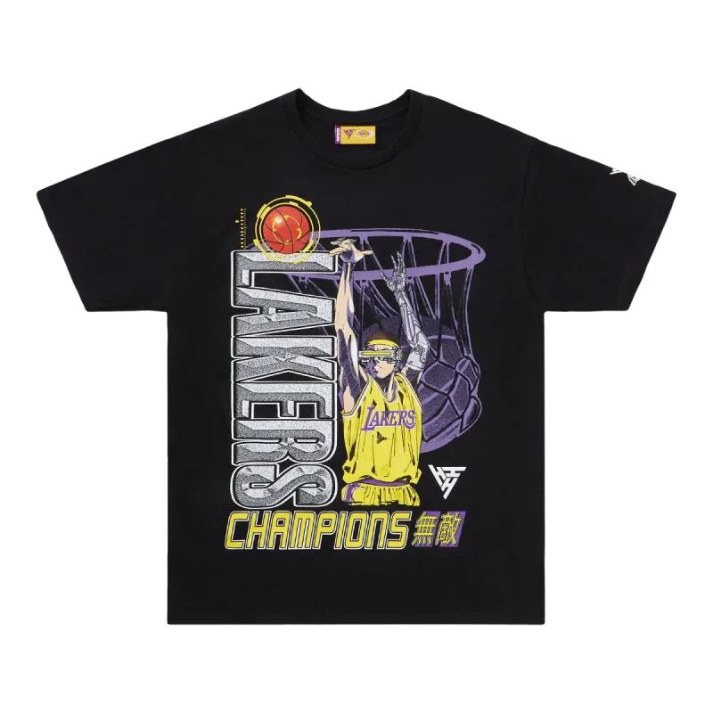 NBA LOS ANGELES LAKERS ROBO JUMPSHOT TSHIRT (BLACK) sold by hypland