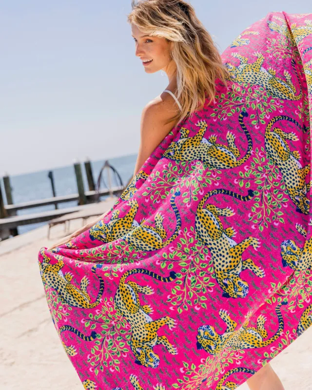 Bagheera - Beach Towel - Hot Pink sold by Printfresh