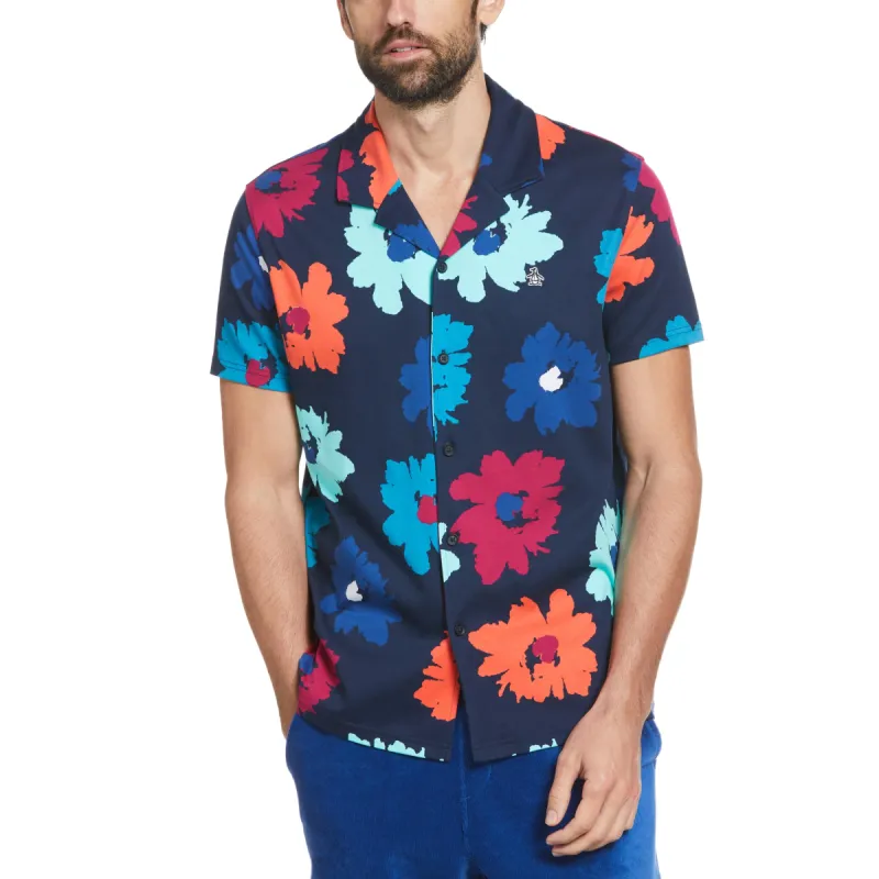 Floral Print Camp Collar Shirt sold by Original Penguin