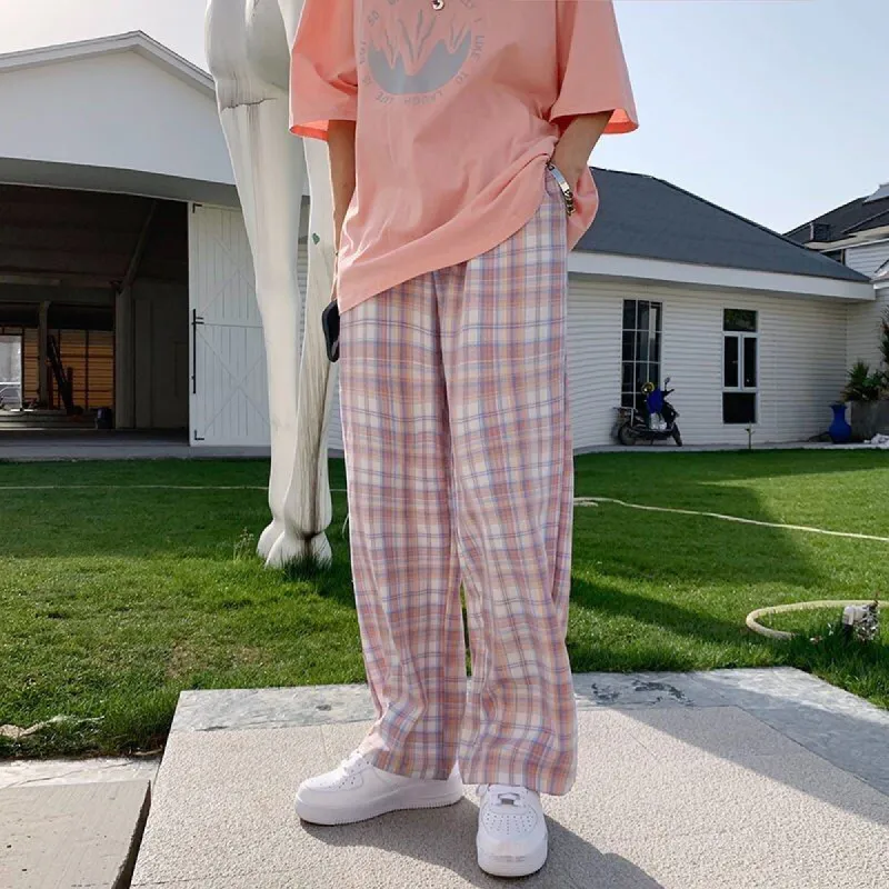 Plaid Wide Leg Pants sold by Streetwear Society