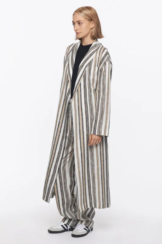 Unisex Robe in Algerian Stripe sold by Kotn