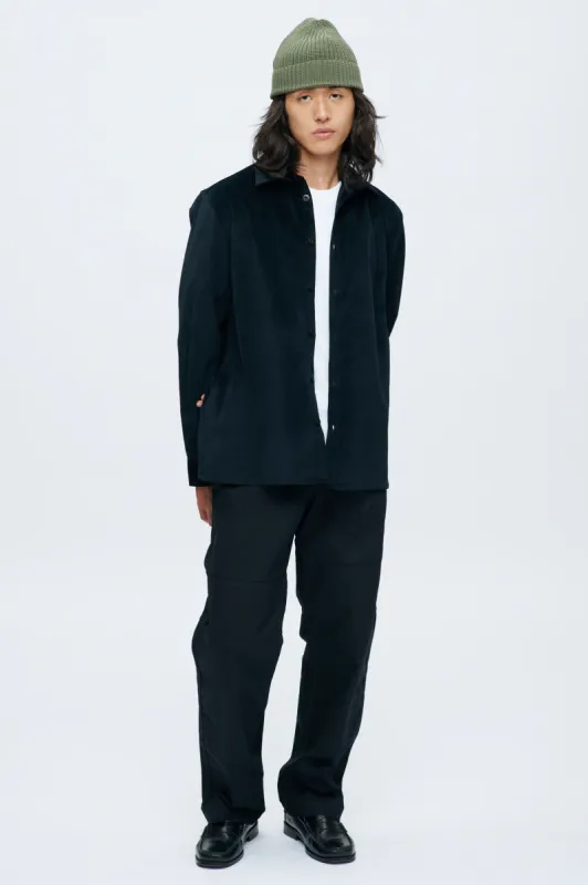 Men's Moleskin Overshirt in Black sold by Kotn