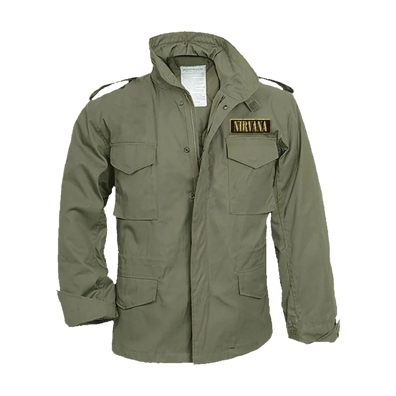 Nevermind Olive Military Jacket sold by NIRVANA