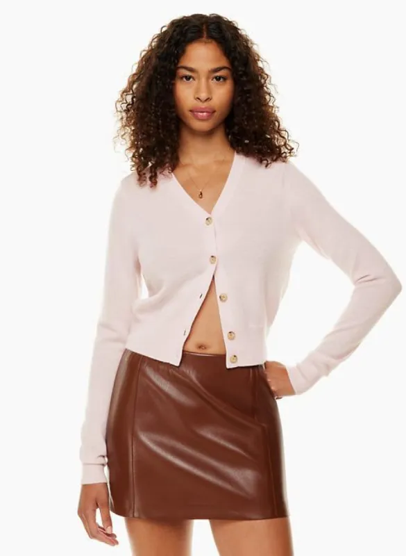 oz liteluxe cashmere cardigan sold by Aritzia