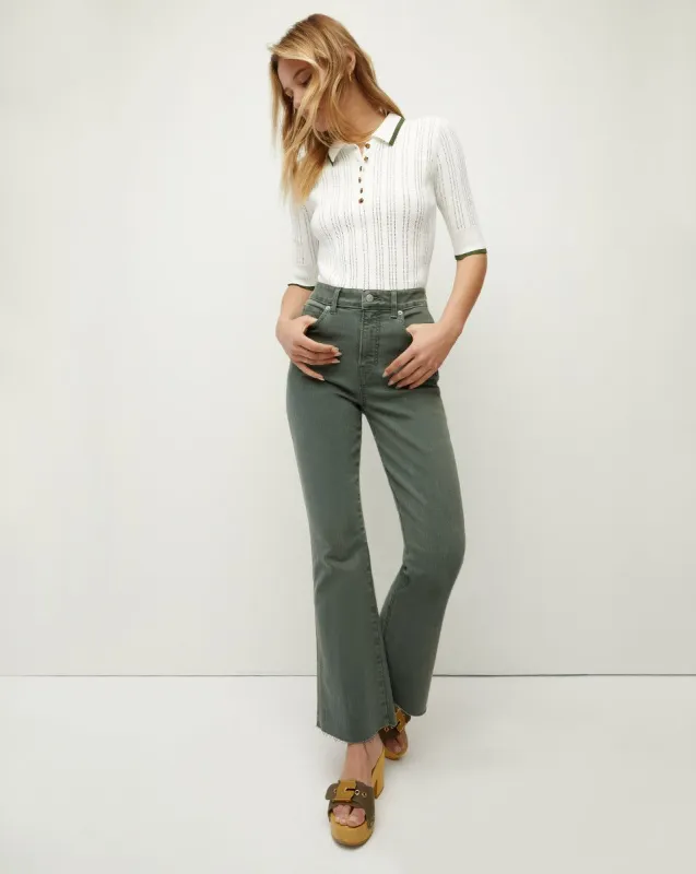 Carson Kick-Flare Jean | Raw Hem sold by Veronica Beard