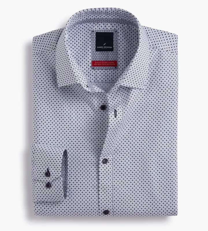 Modern Fit Non-Iron Geo Dress Shirt sold by Mr. Big and Tall