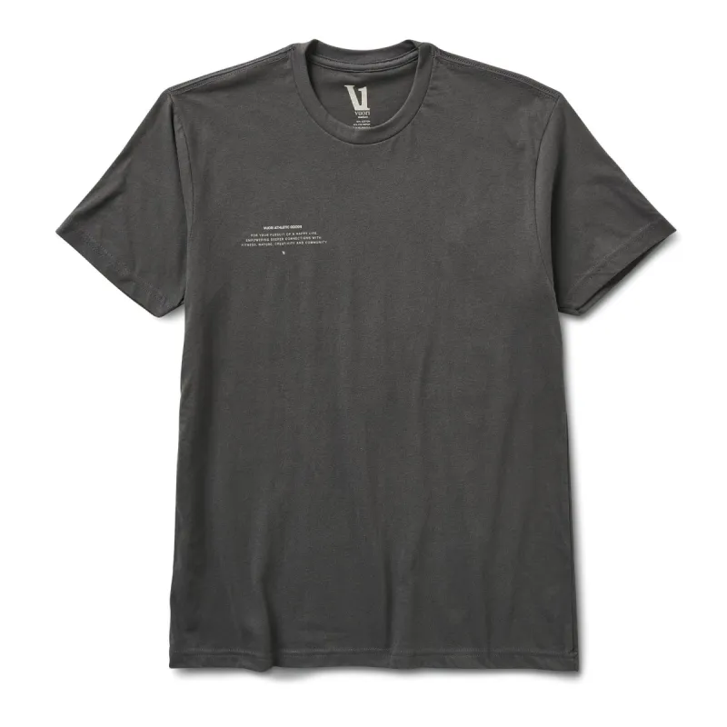 Pursuit Tee | Charcoal sold by Vuori
