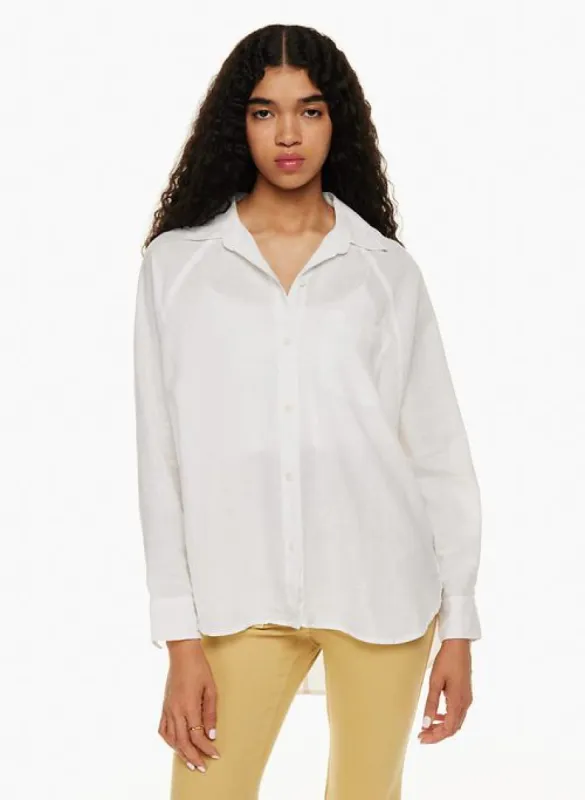 boyfriend linen shirt sold by Aritzia