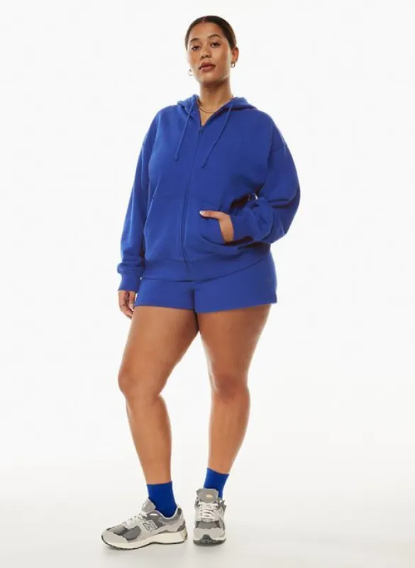 terry fleece boyfriend zip hoodie sold by Aritzia