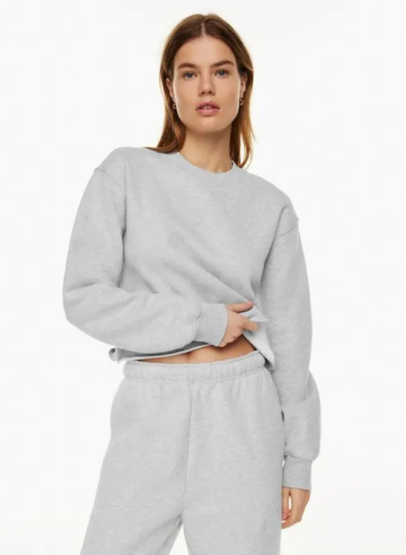 cozy fleece perfect cropped sweatshirt sold by Aritzia
