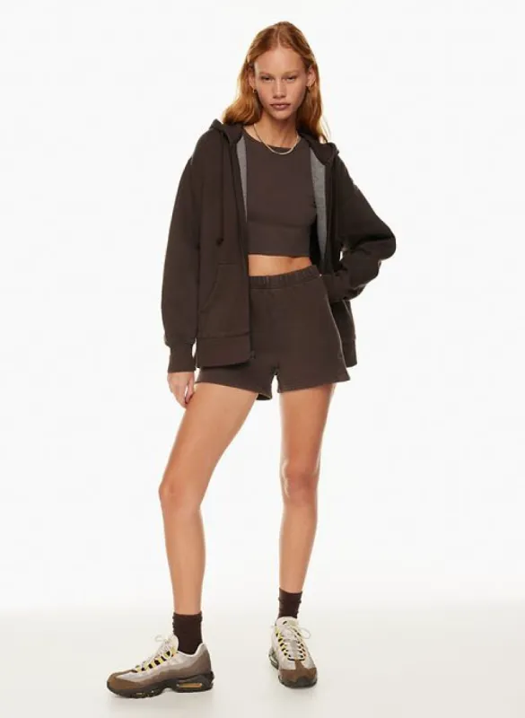 cozy fleece perfect hi-rise 3 sweatshort sold by Aritzia