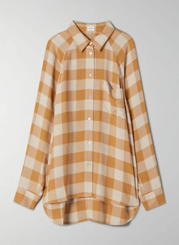 boyfriend button-up shirt sold by Aritzia
