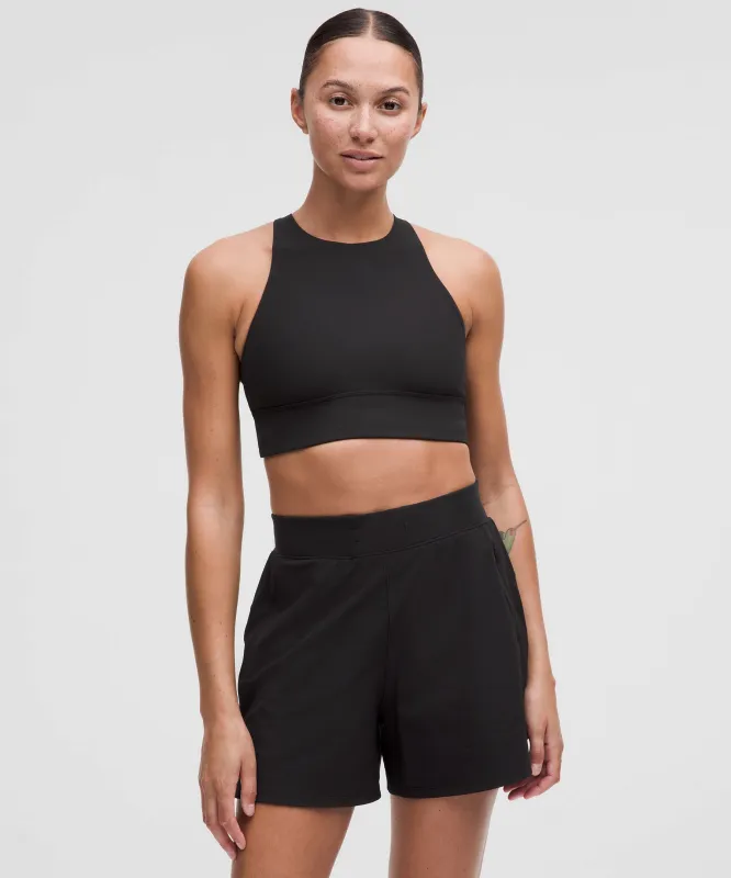 Energy High-Neck Longline Ribbed Bra Medium Support, B-D Cups sold by Lululemon
