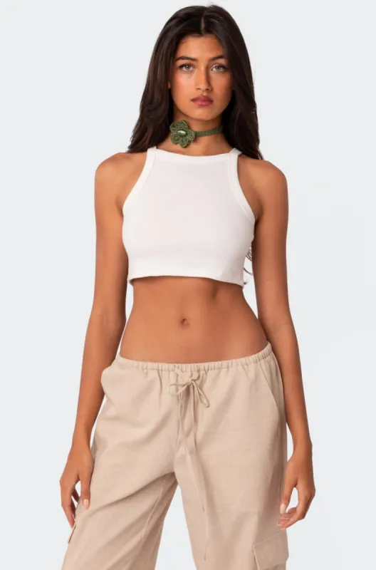 Square Neck Cropped Tank Top sold by Edikted